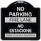 Signmission No Parking Fire Lane No Estacione Zona Contra Incendio Heavy-Gauge Alum, 18" x 18", BS-1818-23729 A-DES-BS-1818-23729 - alternate 1
